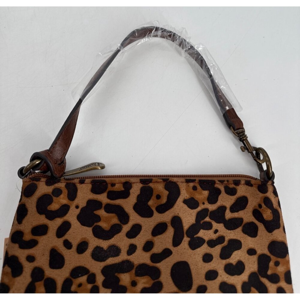Justin Womens Convertible Bag Purse Leopard Print Fringe New Western - Picture 4 of 7